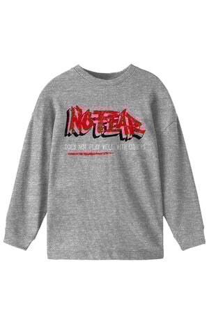 Kids No Fear Logo Crew Neck Sweatshirt image number 1