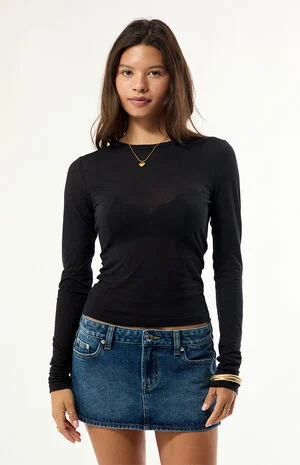Laura Sheer Long Sleeve Top image number 2