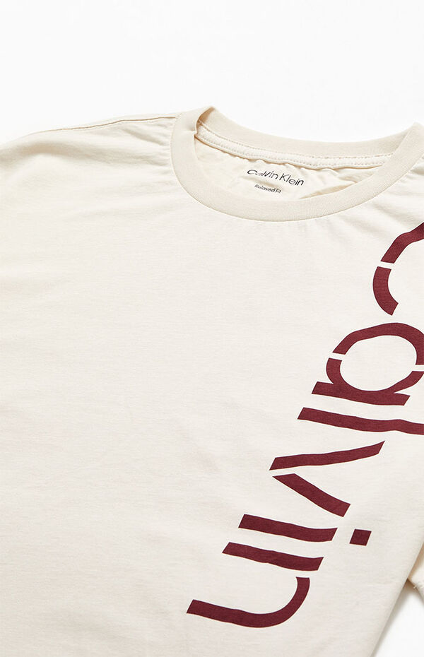 Calvin Klein Khakis T-Shirt Logo Stencil PacSun | Fit Relaxed