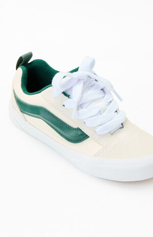 Kids Off White & Green Knu Skool Shoes image number 6