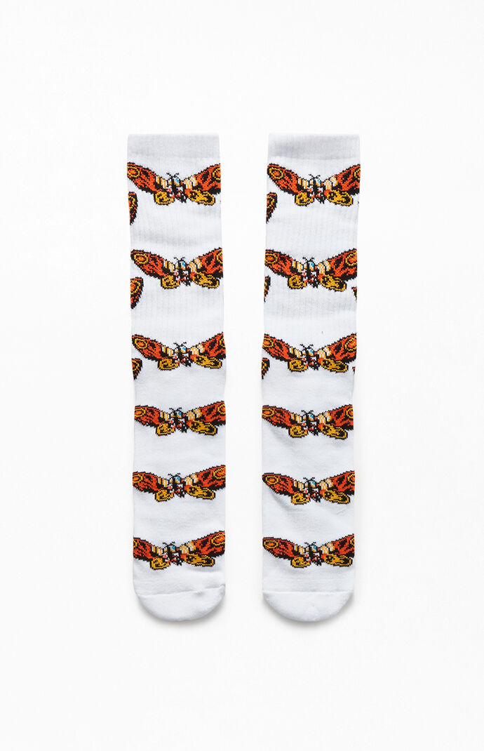 x Godzilla Mothra Crew Socks