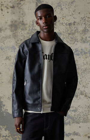 By PacSun Faux Leather Drivers Jacket image number 2