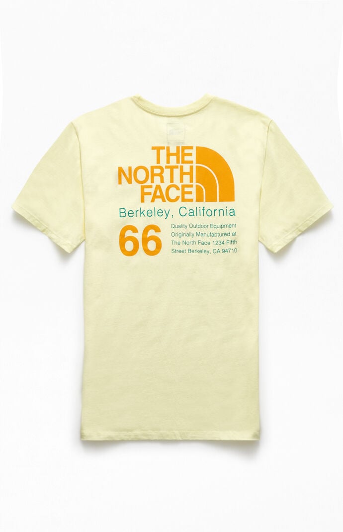 the north face t shirt yellow