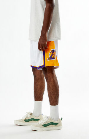 LA Lakers '09 Swingman Mesh Basketball Shorts image number 3
