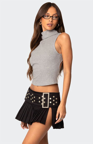 Mock Neck Open Back Top image number 2