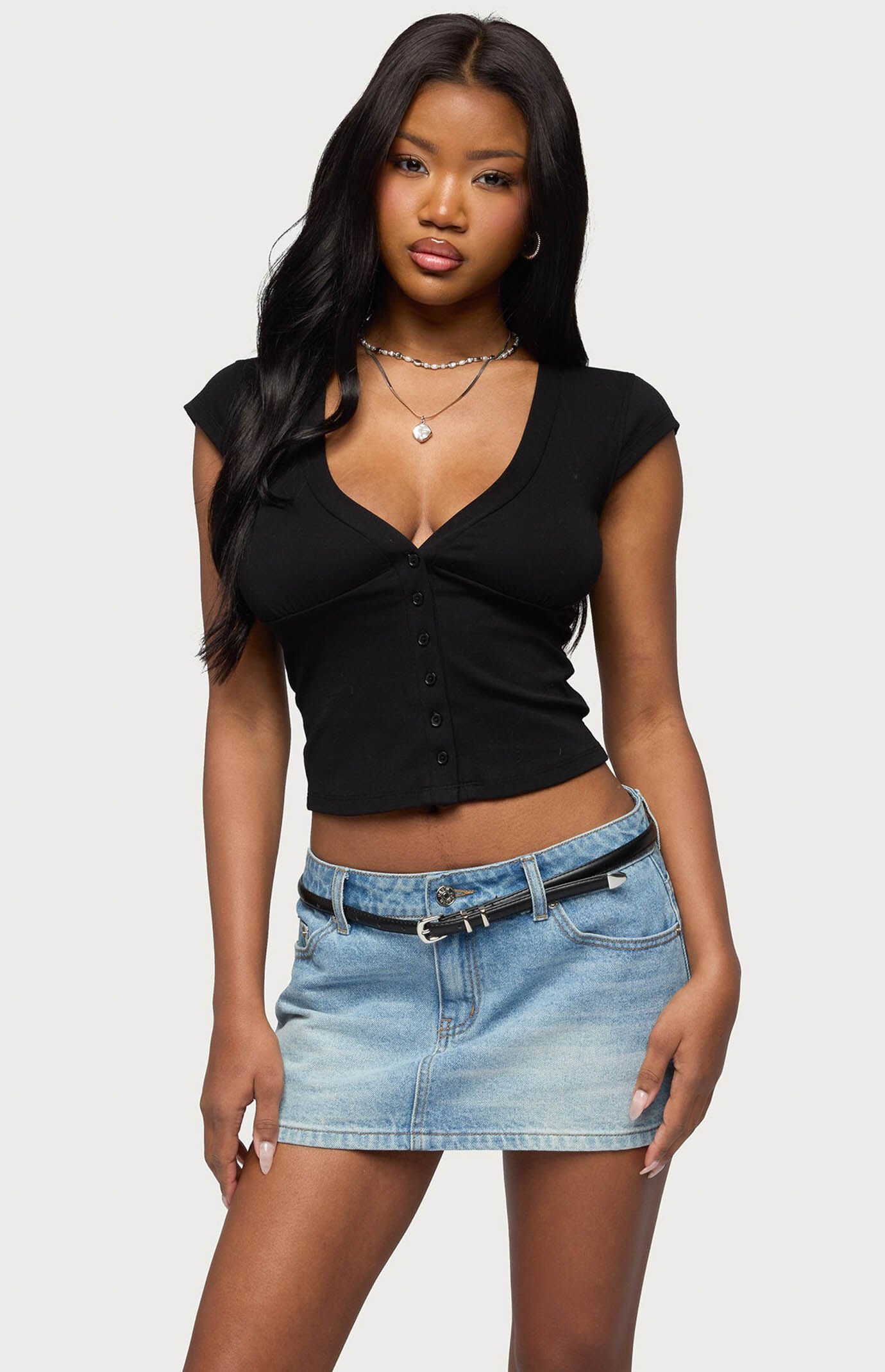 Edikted Alza Button Up Top