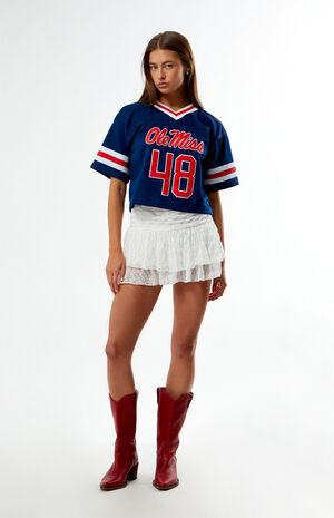 Mississippi Ole Miss Cropped Football Jersey image number 5