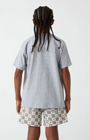 Grey Checkerboard Shorts image number 4