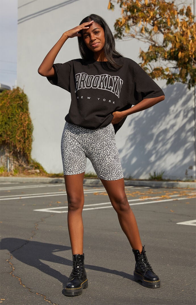 Cheetah biker shorts deals