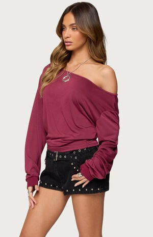 Nannie Off Shoulder Oversized Top image number 2