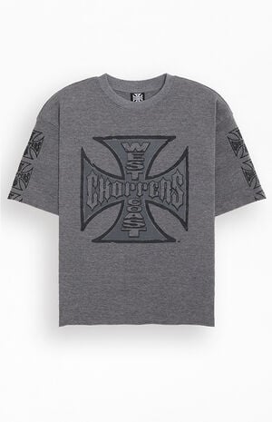 Cutoff Waffle Knit T-Shirt image number 2