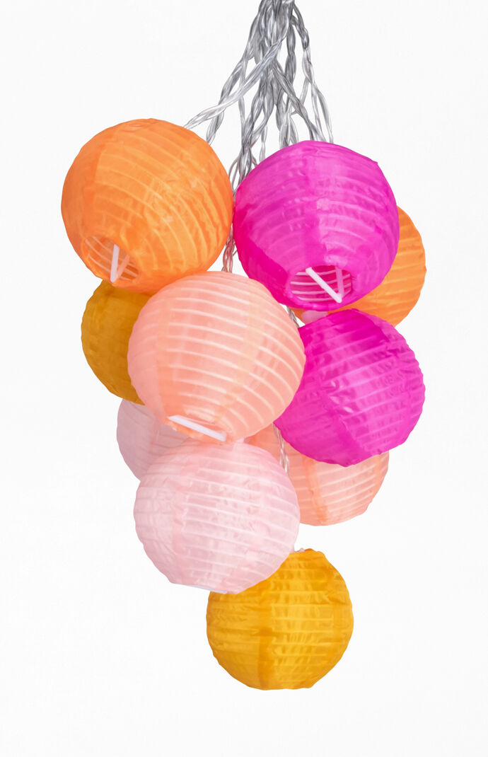 Peach Solar String Lights