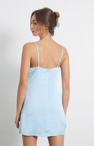 Cowl Neck Satin Mini Dress image number 3