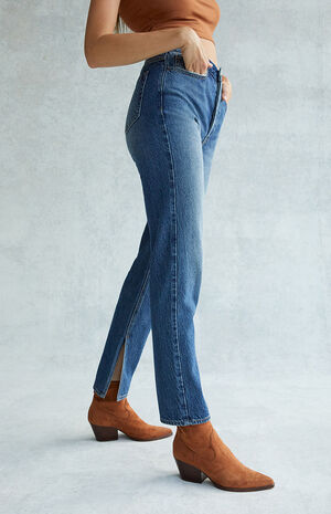 Split Hem Ultra High Waisted Slim Fit Jeans image number 3