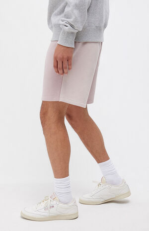 Mauve Colorblock Sweat Shorts image number 3