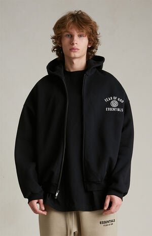 Black Heavy Fleece University Full Zip Hoodie image number 2