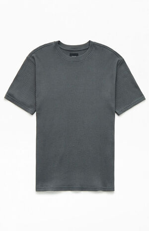 Dark Gray Boxy Waffle T-Shirt image number 1