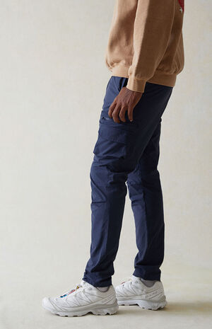 Eco Stretch Blue Slim Cargo Pants image number 3