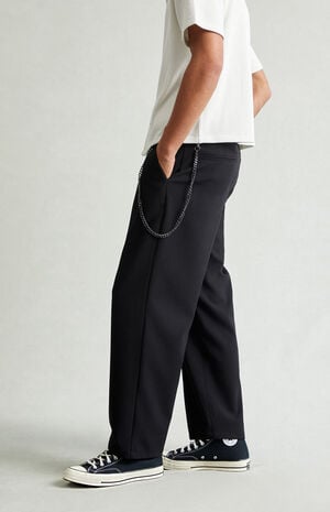 Black Chain Baggy Trousers image number 4