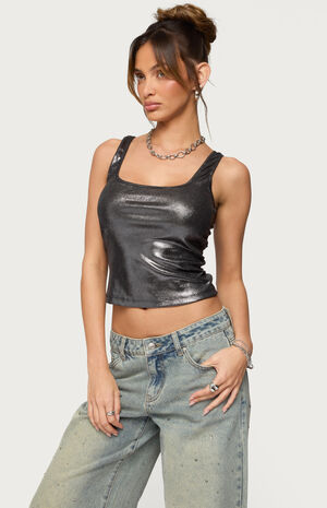 Laidie Metallic Tank Top image number 1