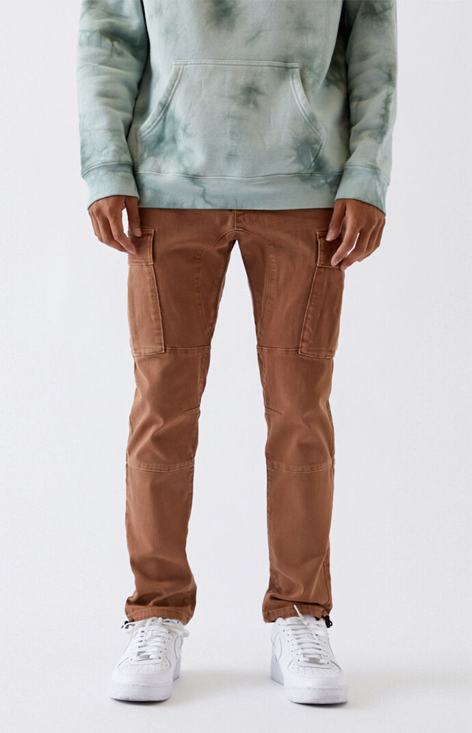 Utility Brown Slim Cargo Pants