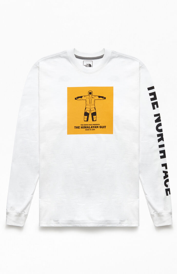 the north face white long sleeve