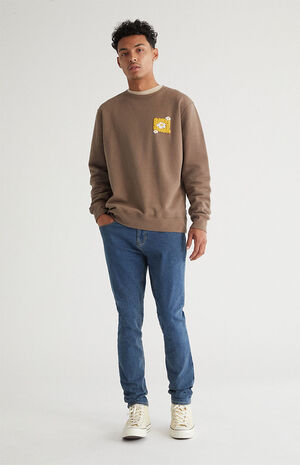 Light Indigo Stacked Skinny Jeans image number 2