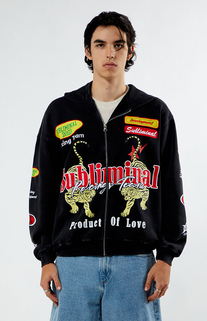 PacSun Subliminal Racing Full Zip Hoodie PacSun
