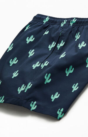 Eco Navy Desert Storm Classic 14" Swim Trunks image number 4
