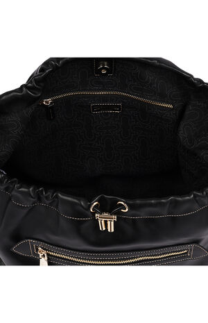 Black Vintage Chain Soft Hobo Bag image number 7