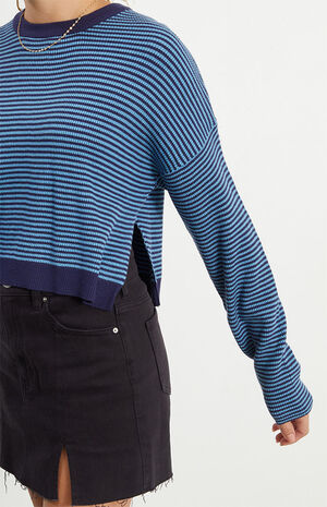 Side Split Crew Neck Sweater image number 3