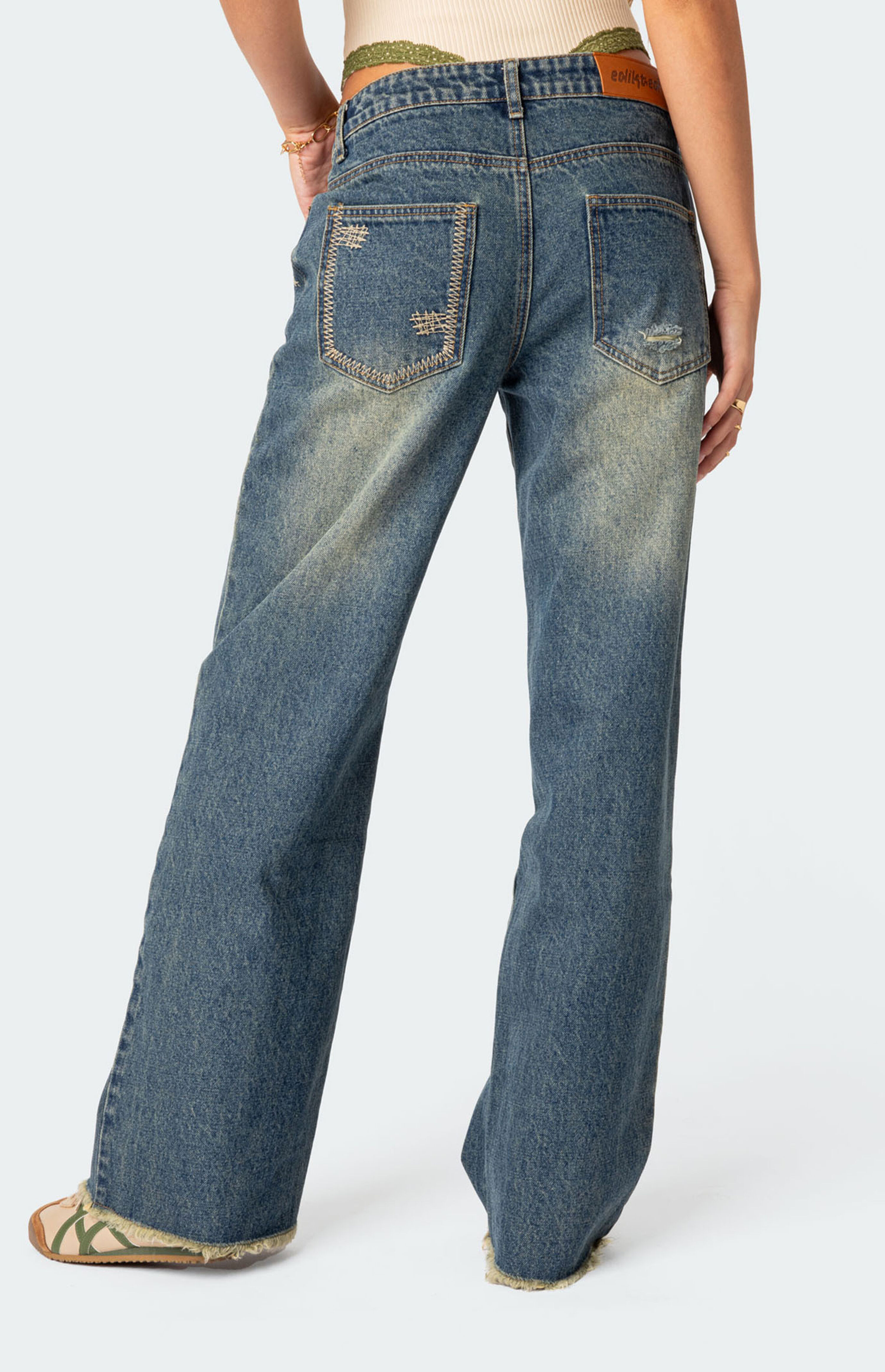 Picture of Edikted Doll House Low Rise Washed Jeans | Pacsun