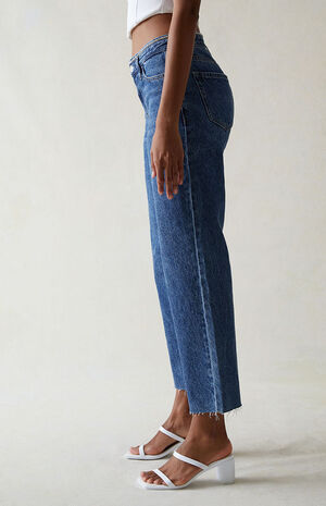 Eco Indigo Rhinestone '90s Straight Leg Jeans Eco Indigo Rhinestone '90s Straight Leg Jeans image number 4