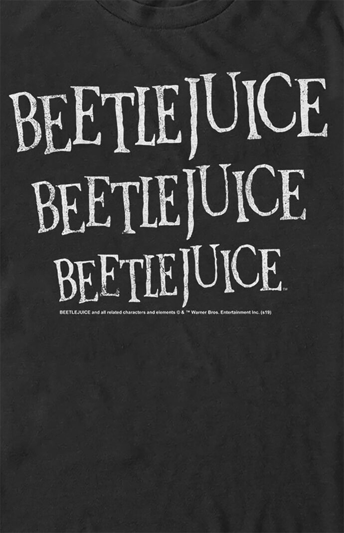 Beetlejuice Repeat Text T-Shirt