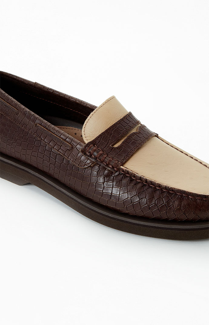 Sperry Eco Authentic Original Penny Double Sole Croc Embossed