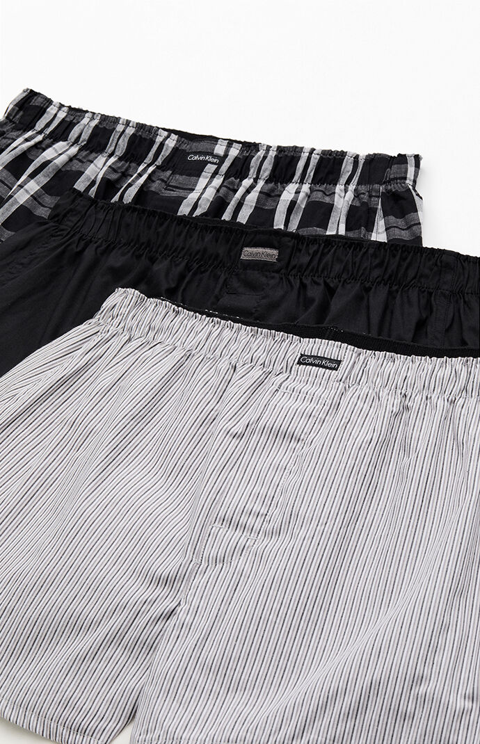 Calvin Klein 3 Pack Woven Poplin Boxers