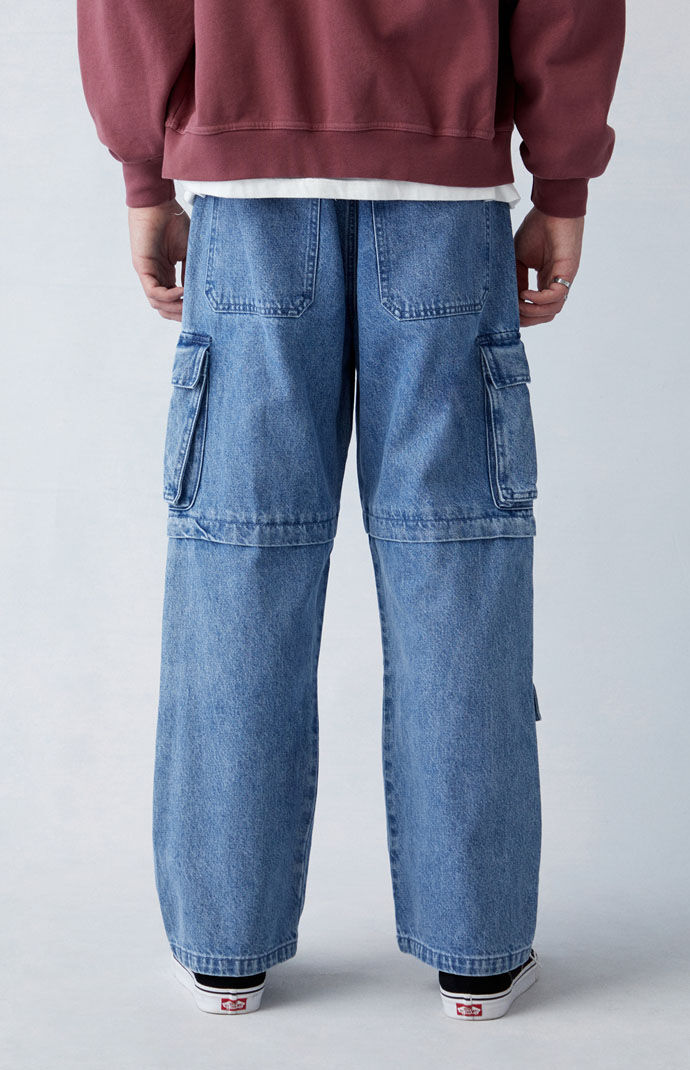 ★LEE★ Oversized fit cargo denim pants indigo medium LE2501 Lee Men's 29x34 Straight Leg Loose Fit Cargo Carpenter 100