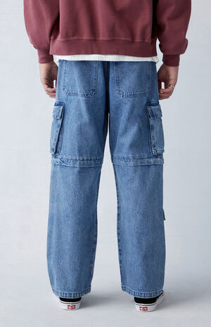 Indigo Baggy Cargo Jeans image number 5