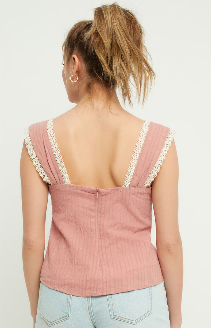 Geranium Lace Top