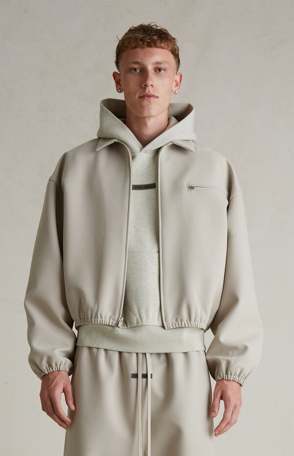 Fear of God ESSENTIALS Timber Bonded Canvas Zip Up Jacket PacSun