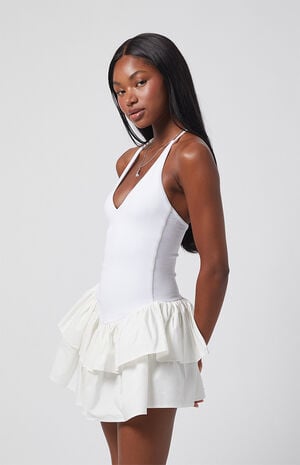Drop Waist Halter Mini Dress image number 3