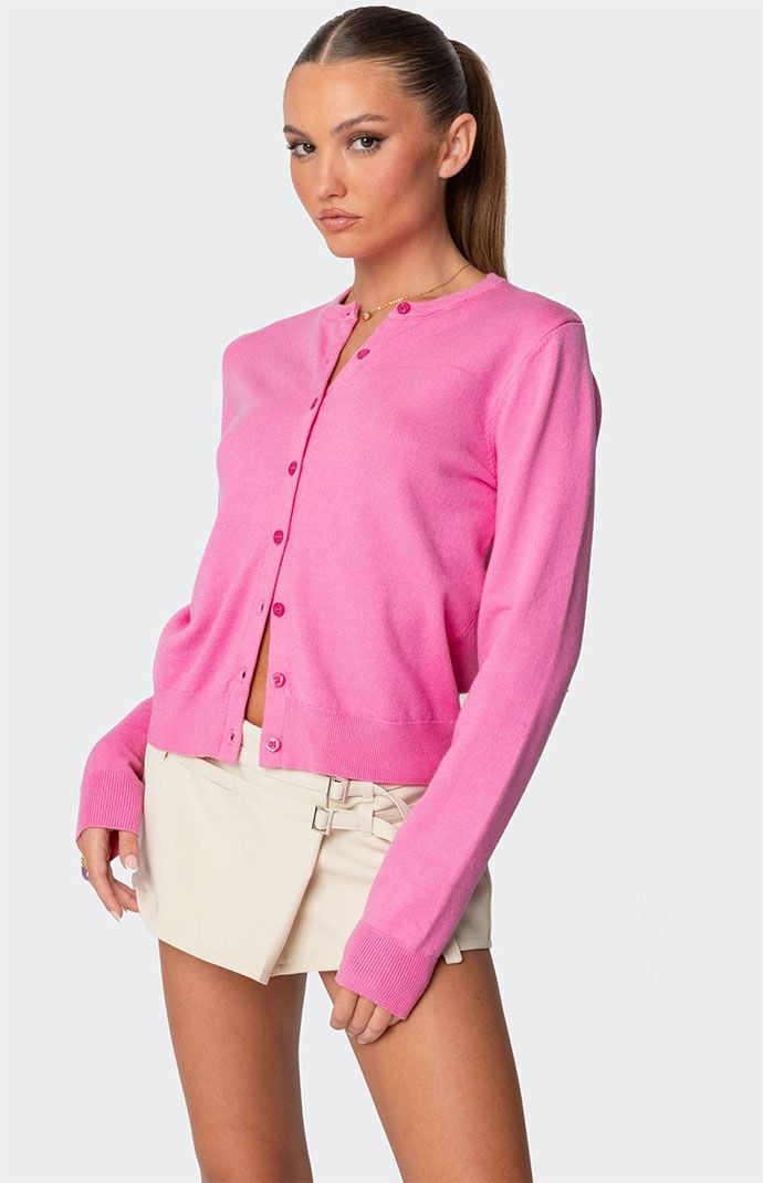 O Project カーディガン chunky knitted cardigan Edikted Shlo Knitted Cardigan | PacSun