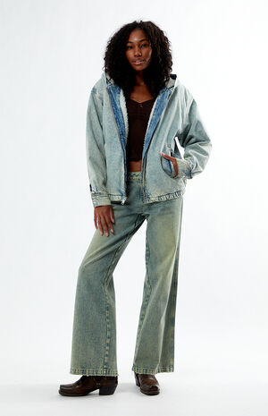 Light Indigo Hooded Denim Jacket image number 2