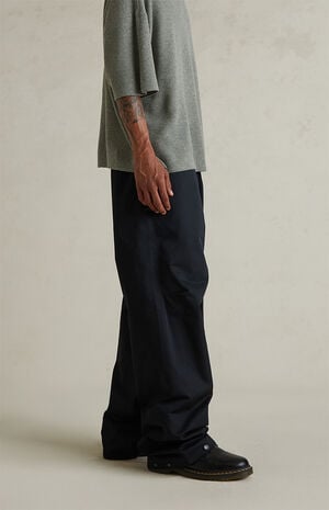 Jet Black Poly Twill Work Pants image number 3