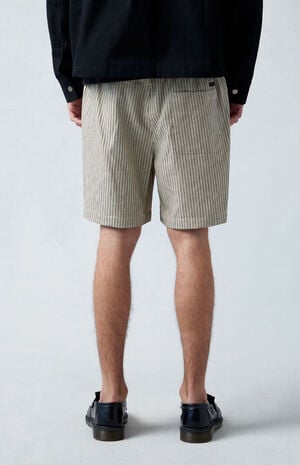Black Russel Linen Volley Shorts image number 3