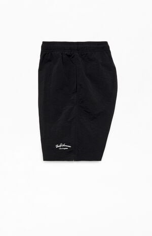 Black Solid Collegiate 6.5" Swim Trunks image number 3