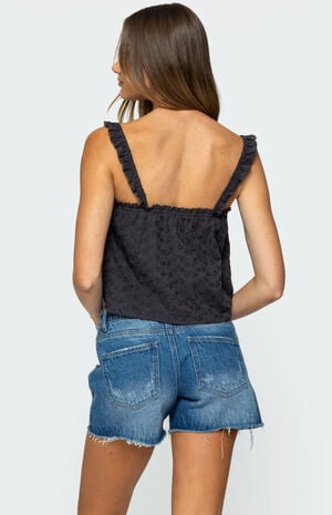 Tami Eyelet Ruffle Tank Top image number 5