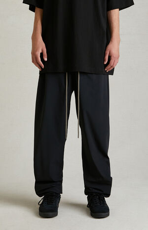 Black Nylon Track Pants image number 3