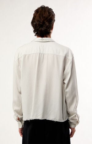 Striped Visible Oxford Long Sleeve Cropped Shirt image number 4