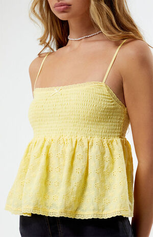 Ruched Bow Tie Babydoll Top image number 2